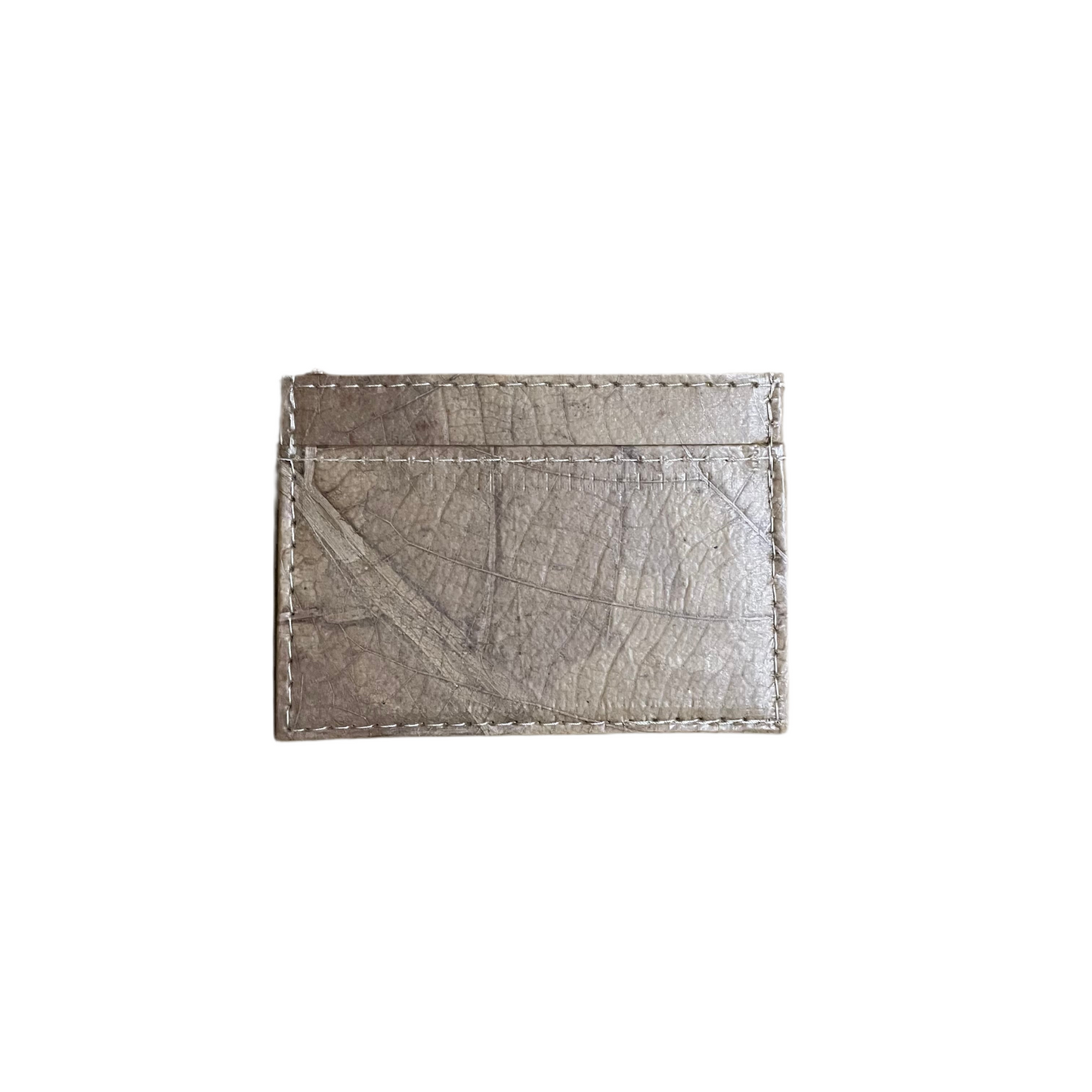 Vegan Leaf Leather Card Holder Natural