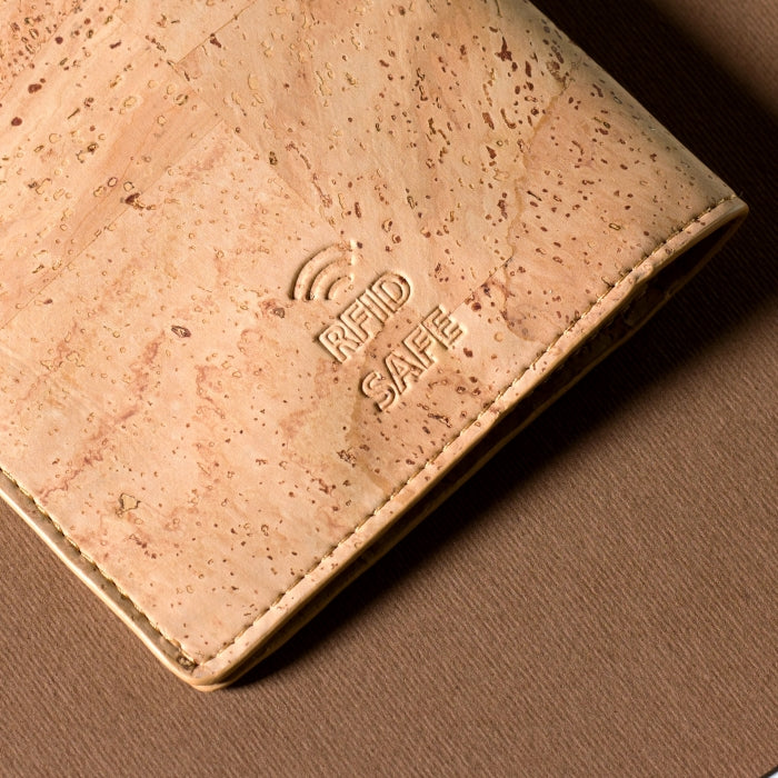 Cork Vegan Passport Wallet Corkor Light Brown