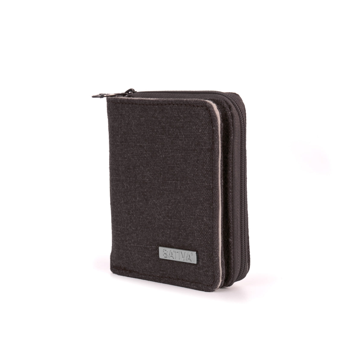 Hemp Vegan Compact Wallet Sativa Grey