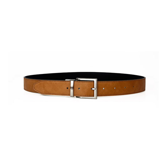 Vegan Leather Reversible Belt 35mm Canussa Black/ Camel