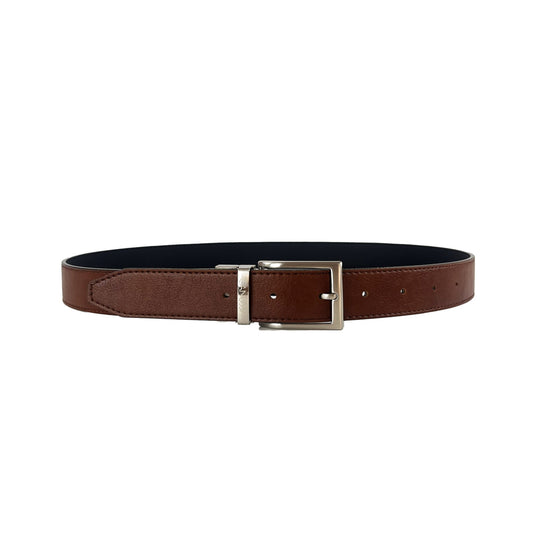 Vegan Leather Reversible Belt 35mm Canussa Black/ Hazelnut