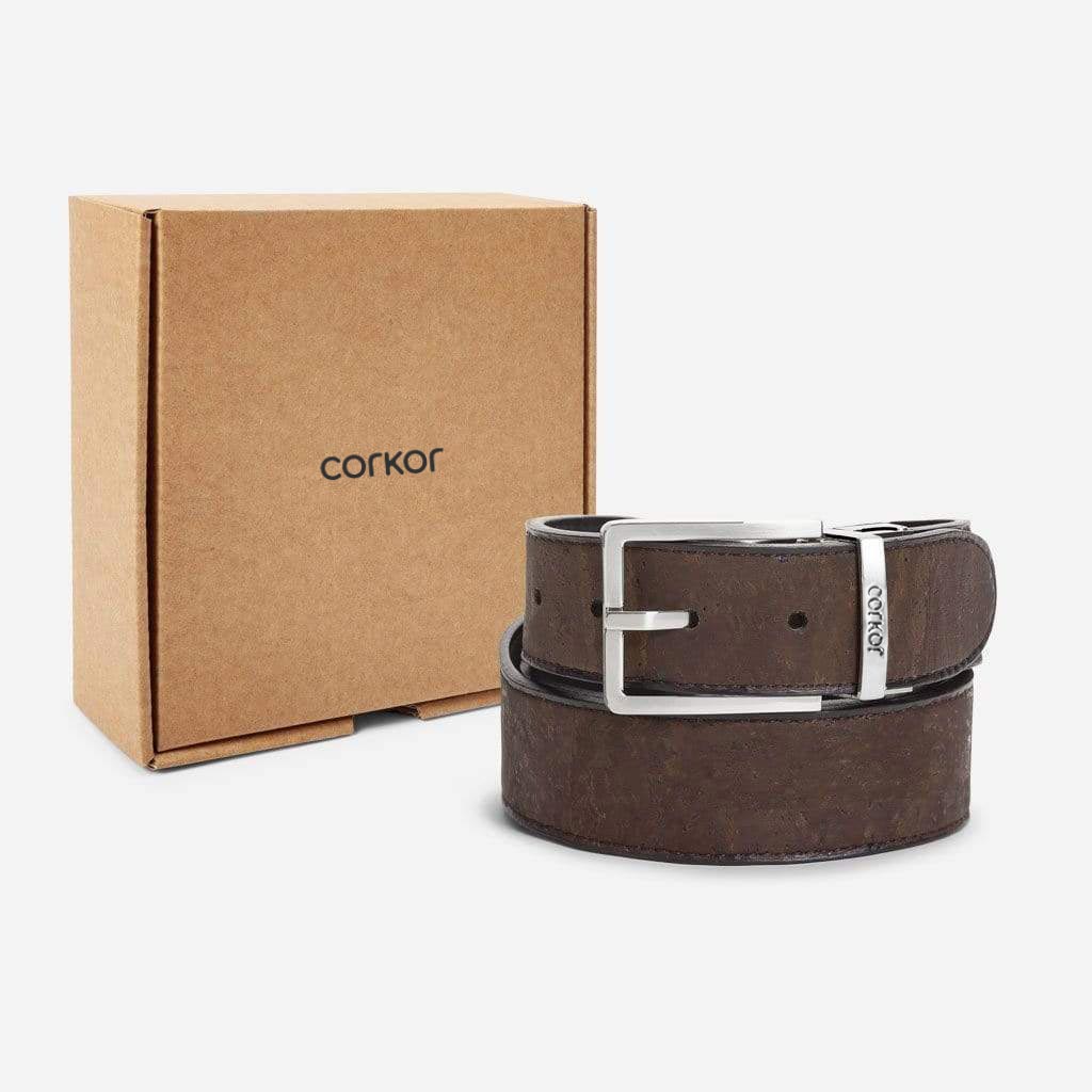 Cork Vegan Men's Reversible Belt 35mm Corkor