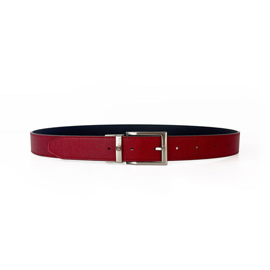 Vegan Leather Reversible Belt 35mm Canussa Black/ Red