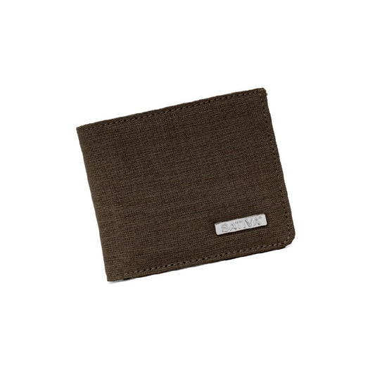 Hemp Vegan Flat Wallet Sativa Brown