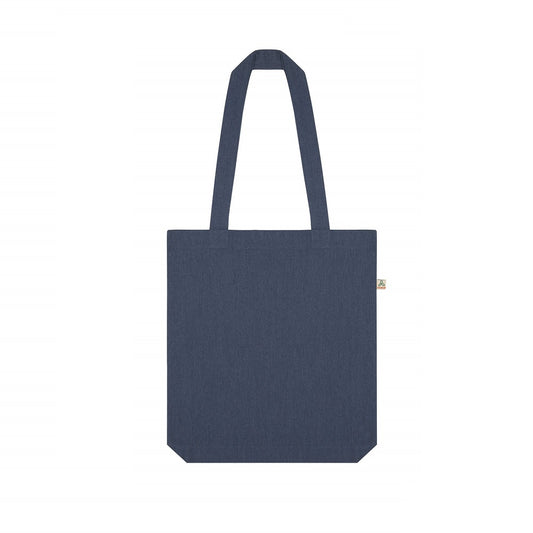 Recycled Shopper Tote Bag Peta Approved Vegan Dark Denim - I Am The Animal