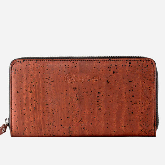 Cork Vegan Long Wallet Women's Corkor Red - I Am The Animal