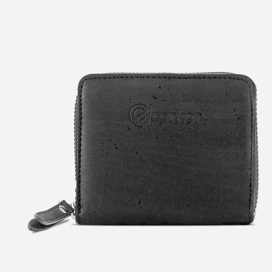 Cork Vegan Square Wallet Women's Corkor Black