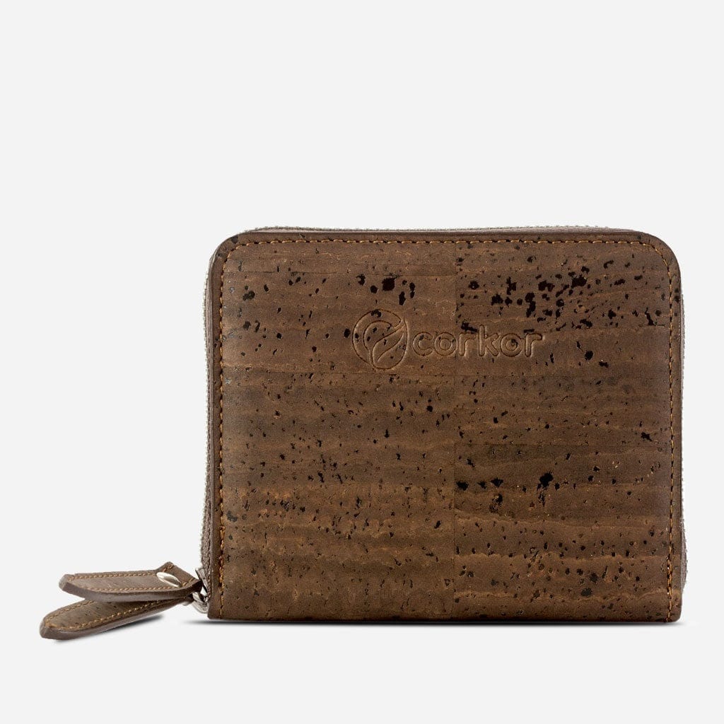 Cork Vegan Square Wallet Women's Corkor Dark Brown