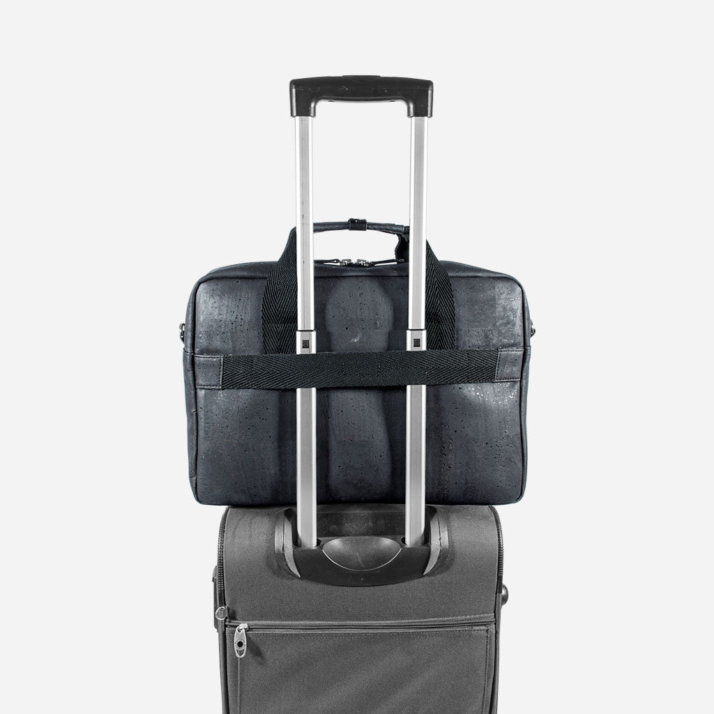 Cork Vegan Laptop Briefcase Bag Corkor Black