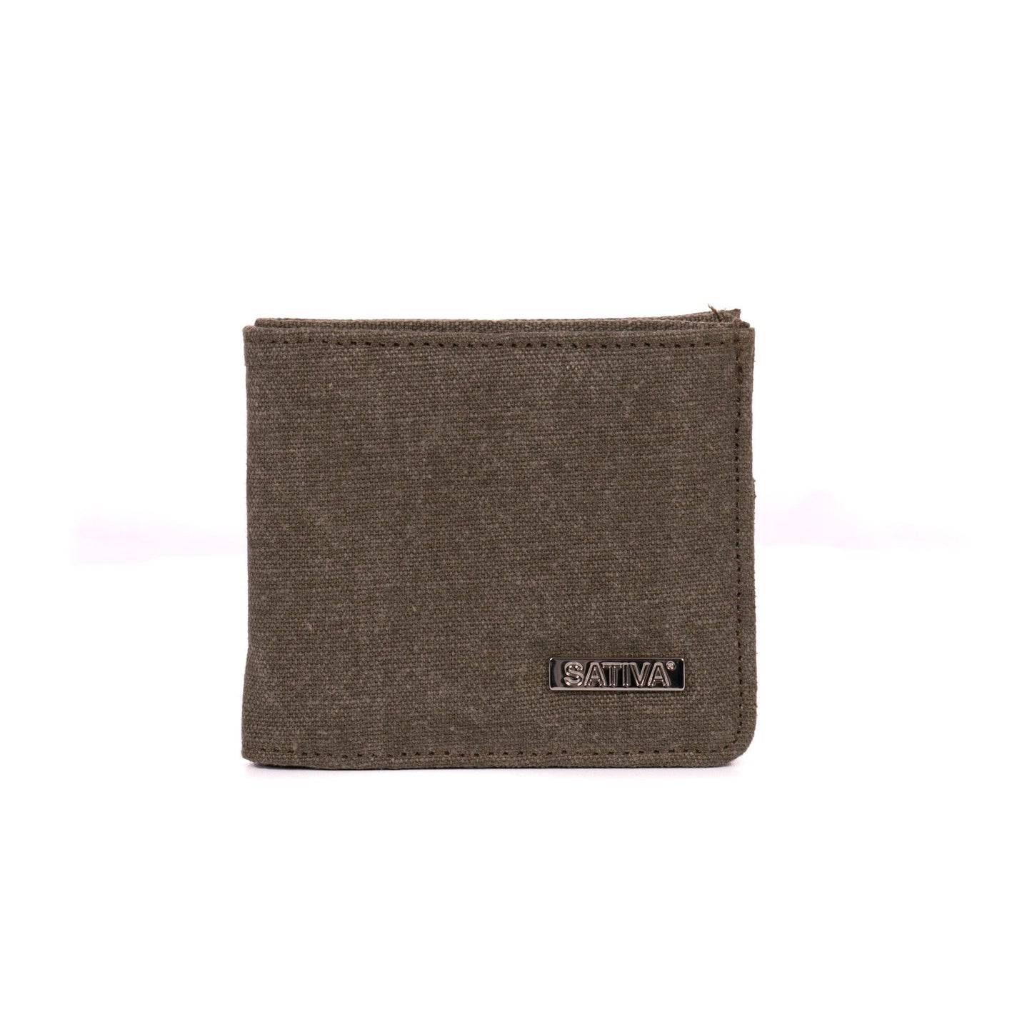 Hemp Vegan Flat Wallet Sativa Khaki