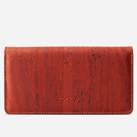 Cork Vegan Slim Wallet Women's Corkor Red - I Am The Animal