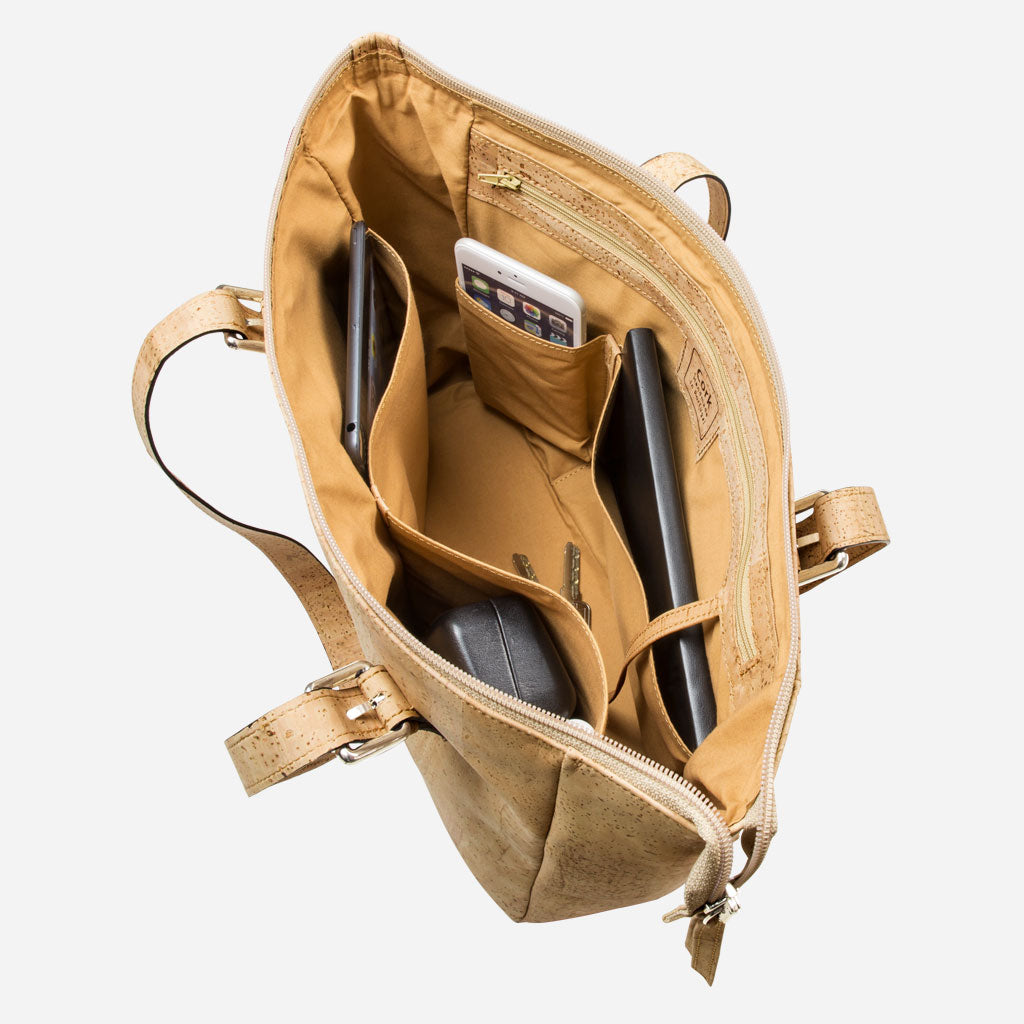 Cork Vegan Shoulder Bag Women's Corkor Light Brown - I Am The Animal