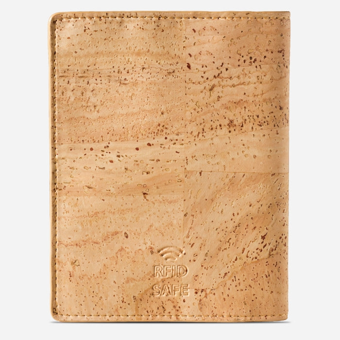 Cork Vegan Passport Wallet Corkor Light Brown