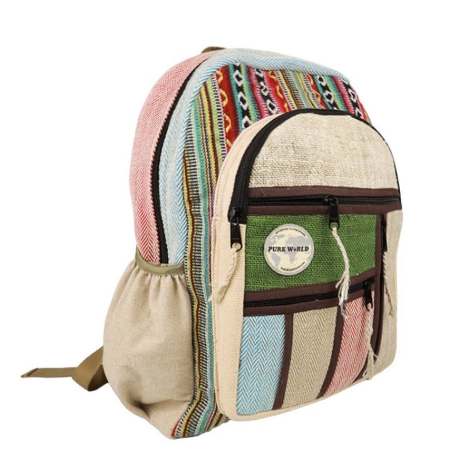 Pure World Hemp Vegan Backpack Woodland