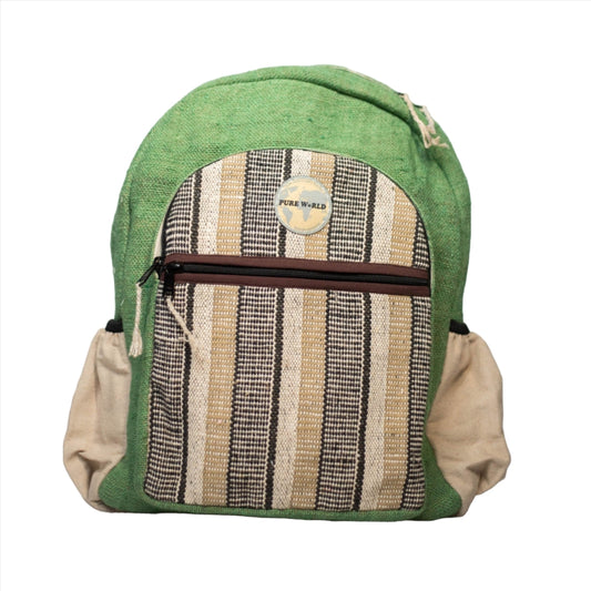 Pure World Hemp Vegan Backpack Emerald