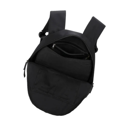 Open Black arsayo backpack on a white background