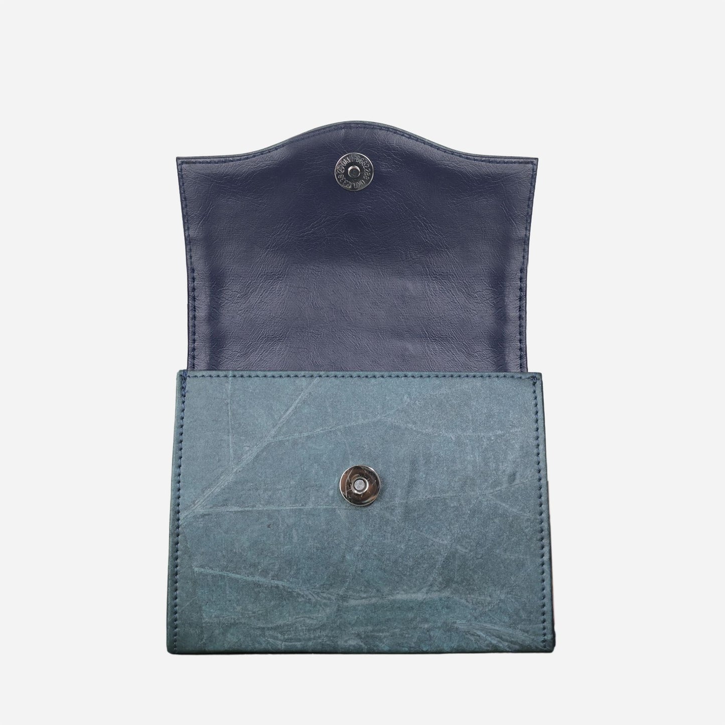 Vegan Leaf Leather Box Bag Thamon Blue Diane