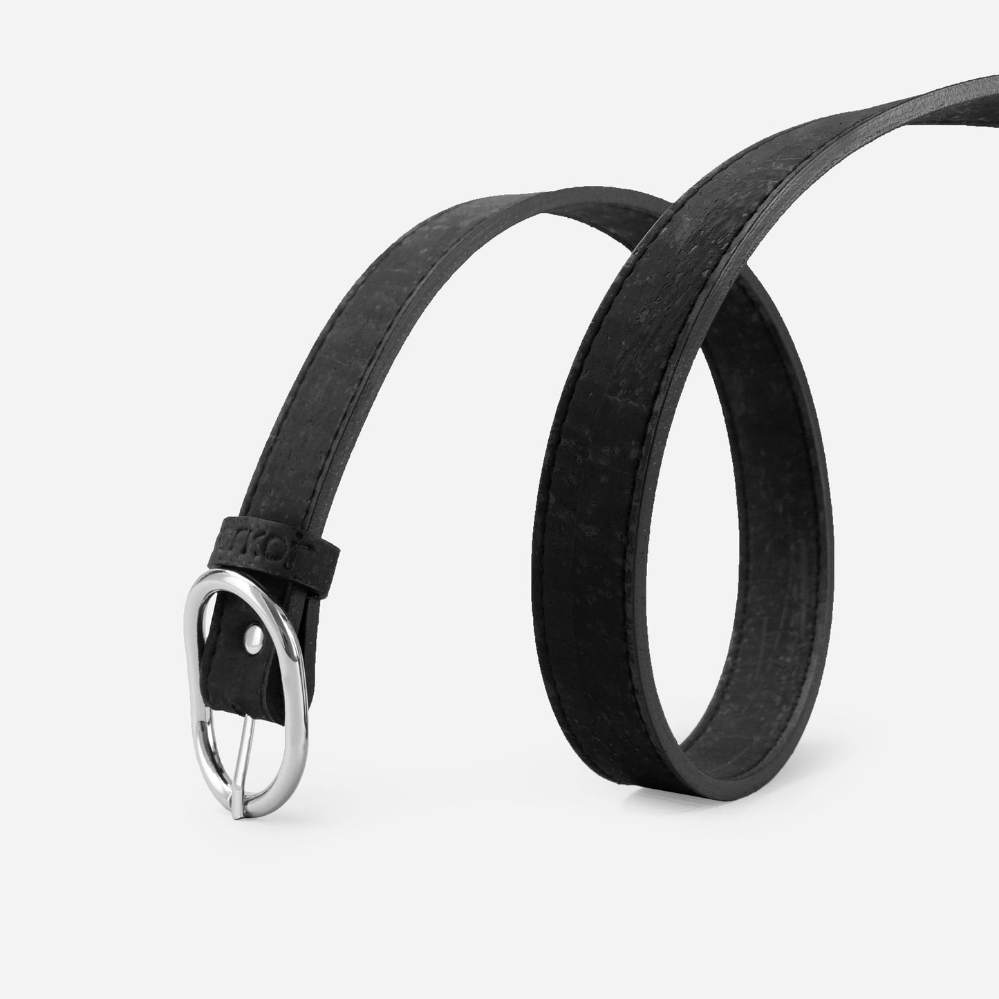 Cork Vegan Women's Belt 25mm Corkor Black