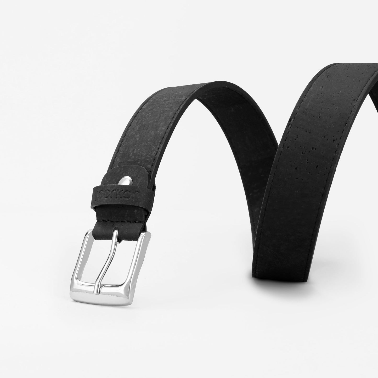 Cork Vegan Men's Belt 35mm Corkor Black