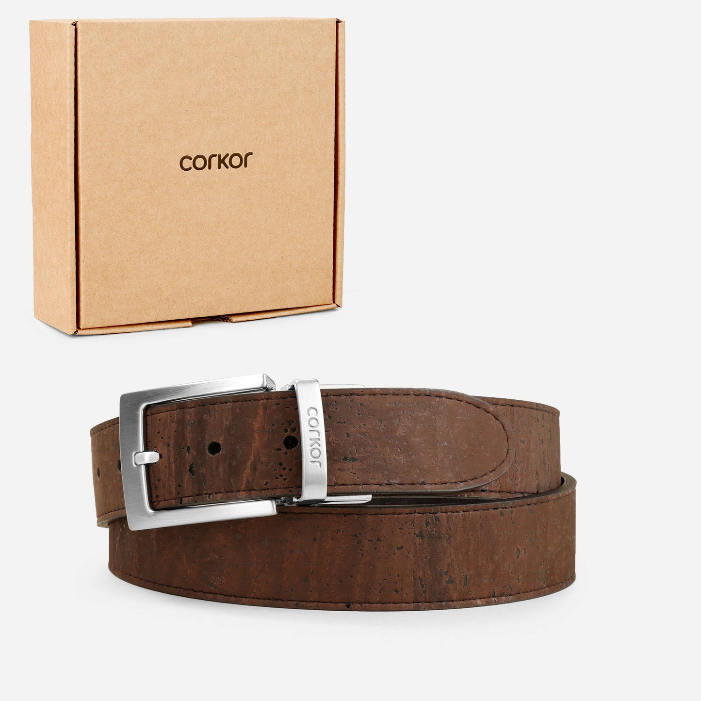 Cork Vegan Men's Reversible Belt 35mm Corkor