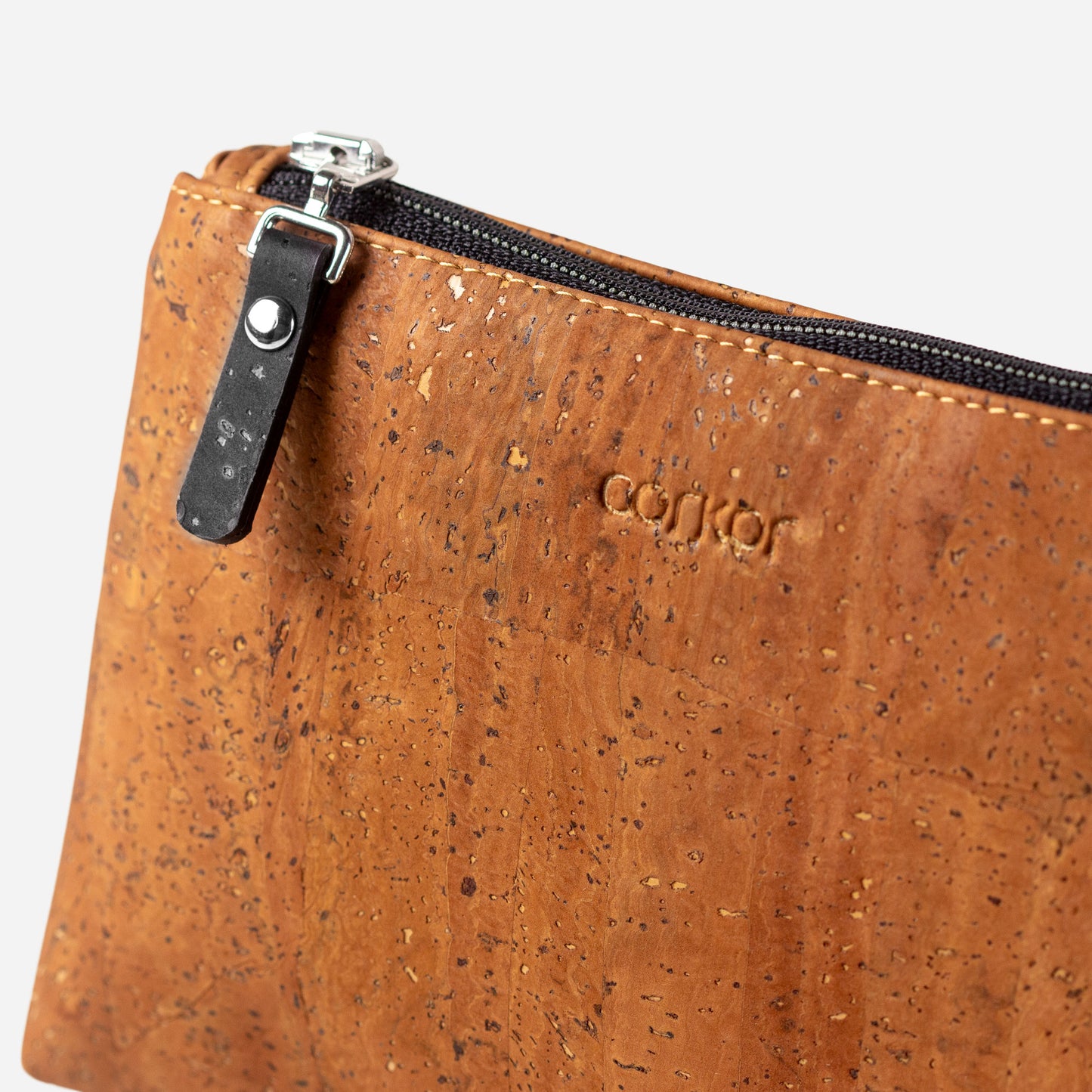 Cork Vegan Cosmetic Make Up Bag Corkor Camel