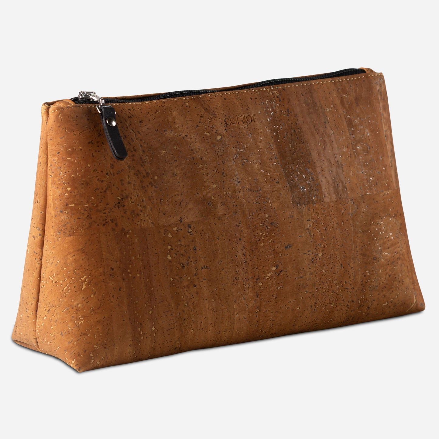 Cork Vegan Cosmetic Make Up Bag Corkor Camel