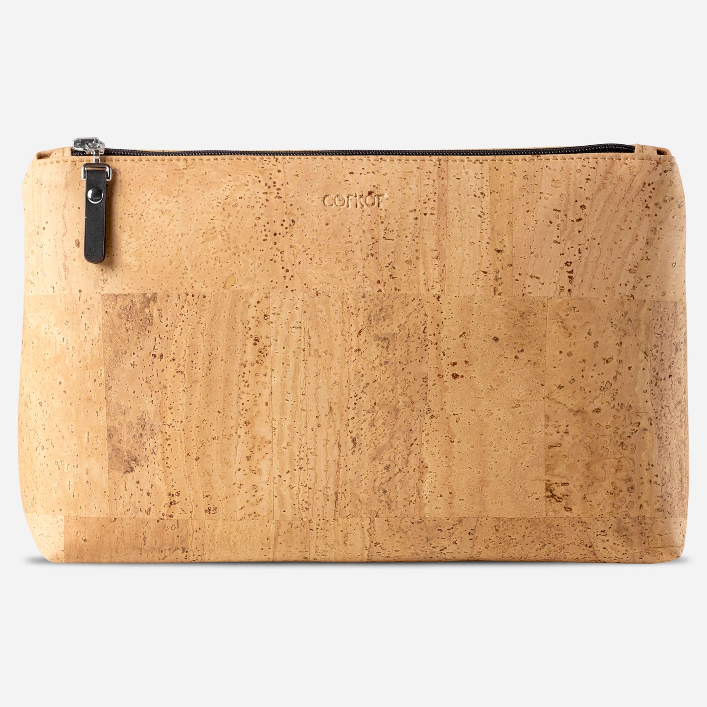 Cork Vegan Cosmetic Make Up Bag Corkor Light Brown