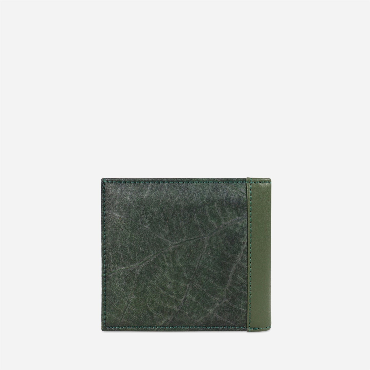 Vegan Leaf Leather Bifold Wallet Thamon Green