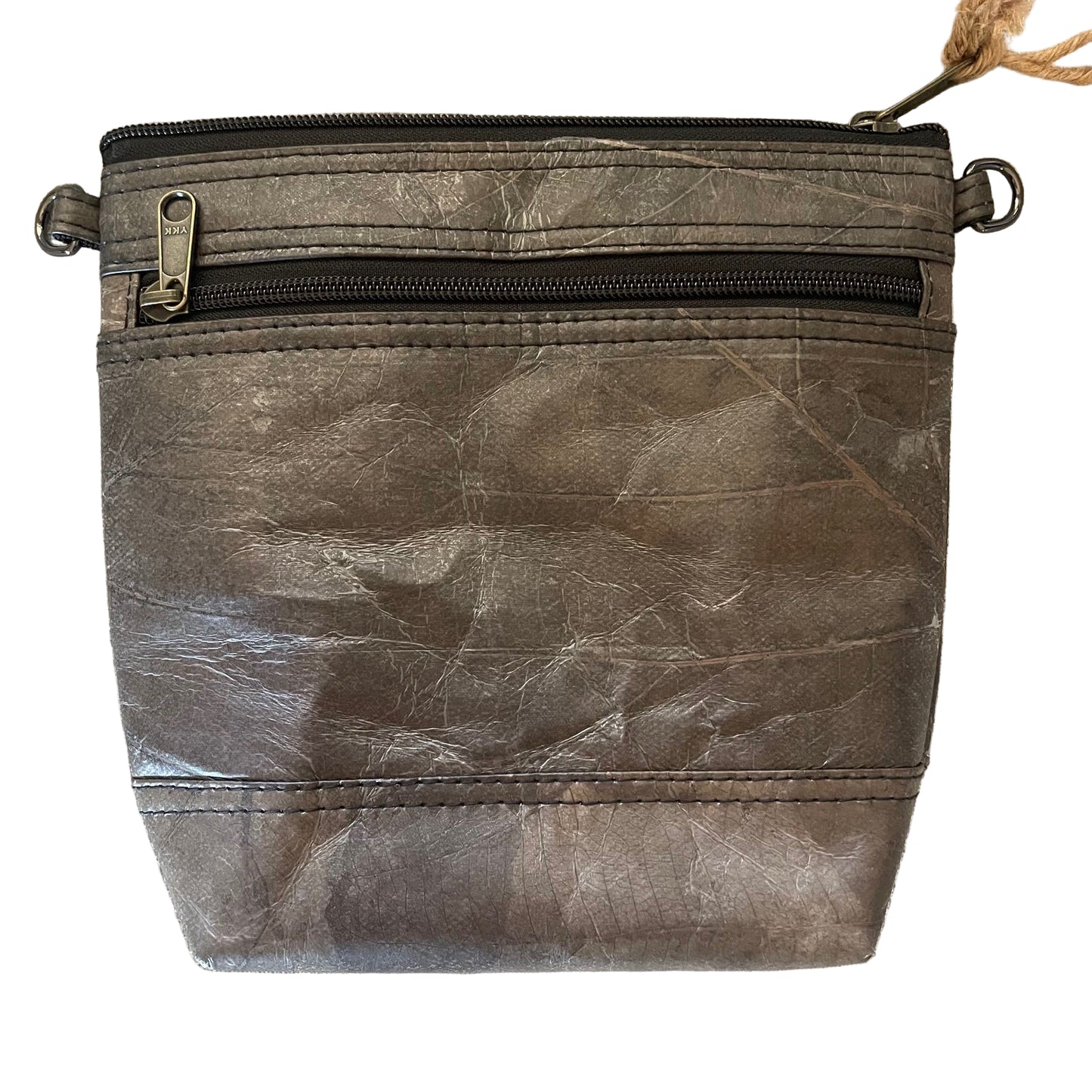 Vegan Leaf Leather Women's Shoulder Bag Black