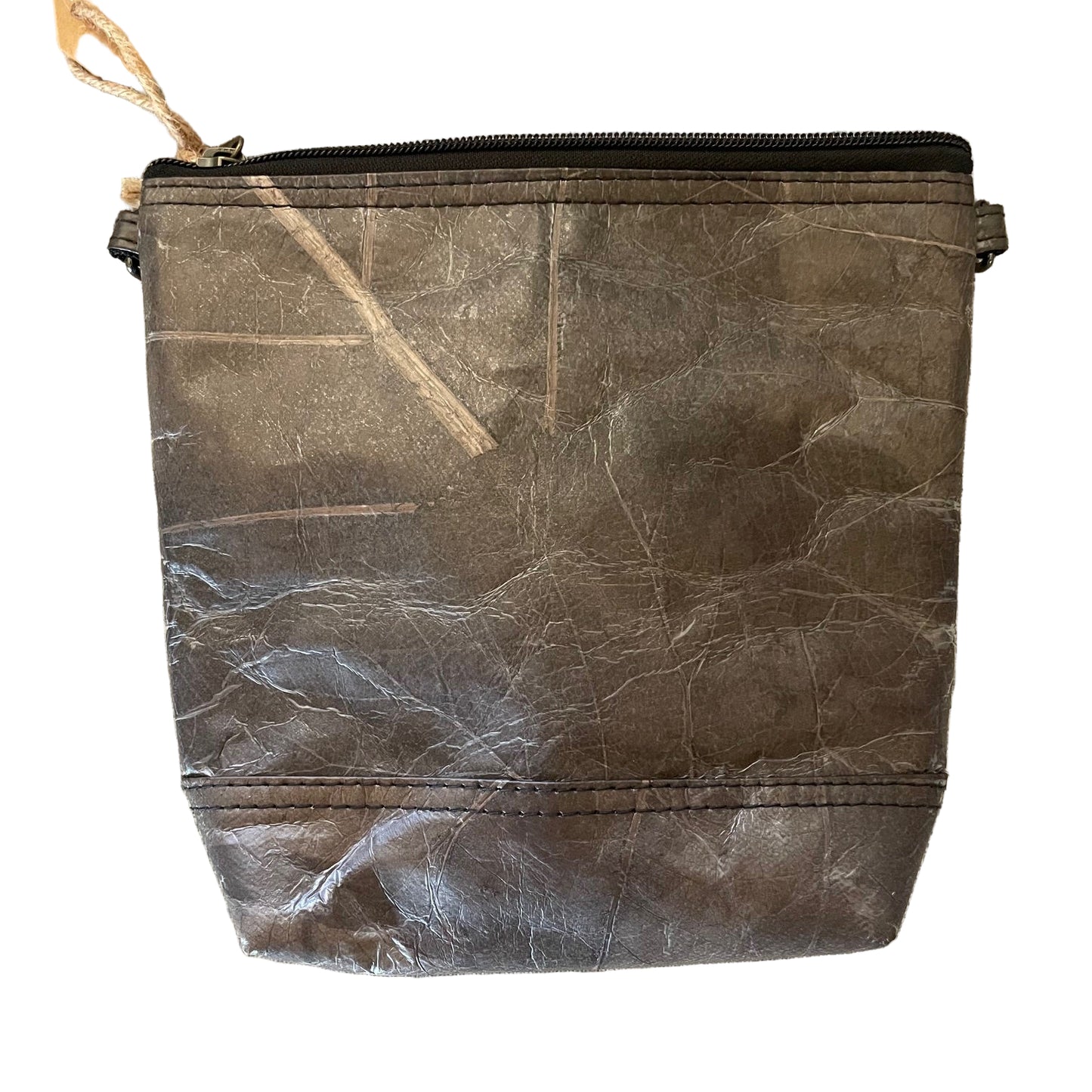 Vegan Leaf Leather Women's Shoulder Bag Black