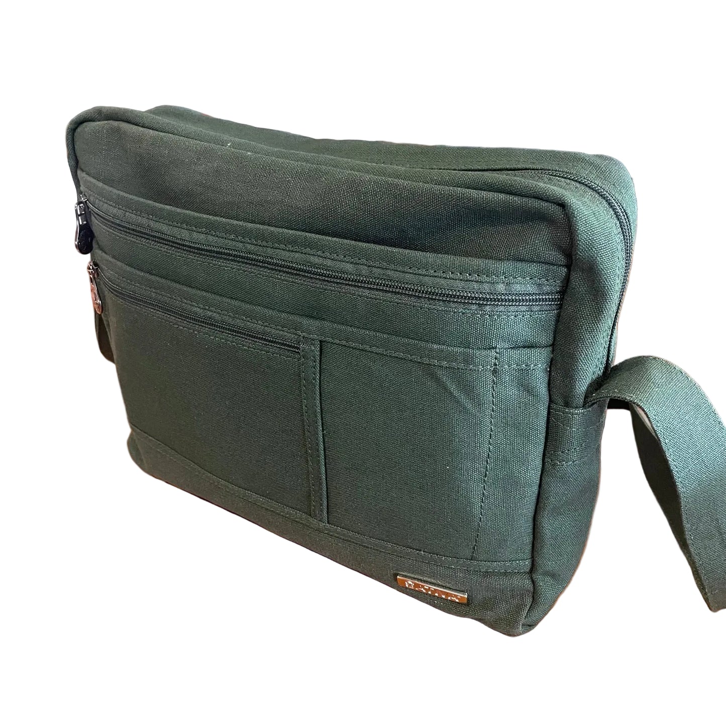 Hemp Vegan Medium Shoulder Bag Sativa Green