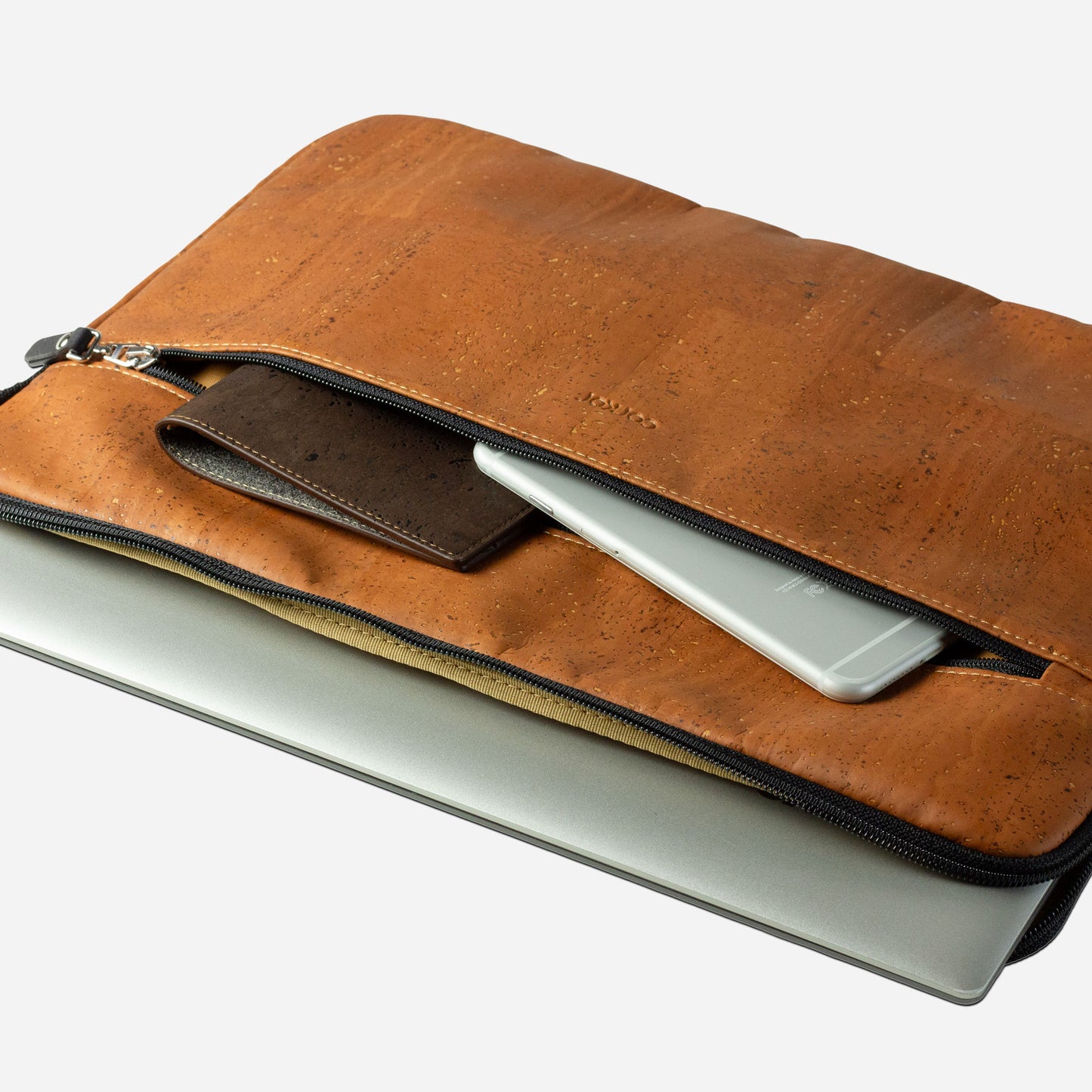 Vegan Laptop Case 16" Corkor Camel