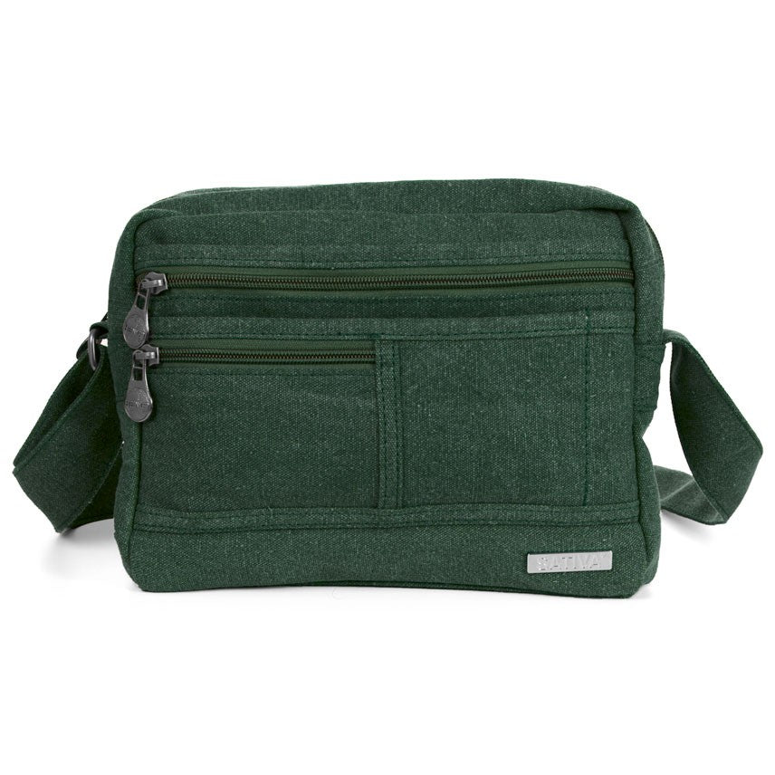 Hemp Vegan Medium Shoulder Bag Sativa Green