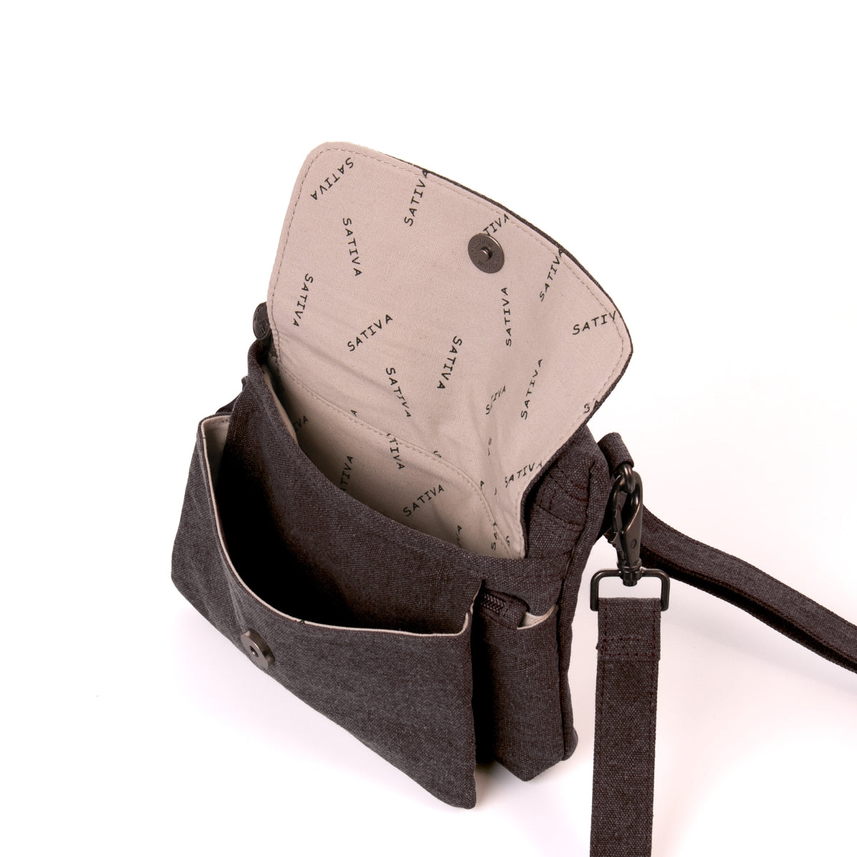 Hemp Vegan Shoulder Bag Sativa Grey