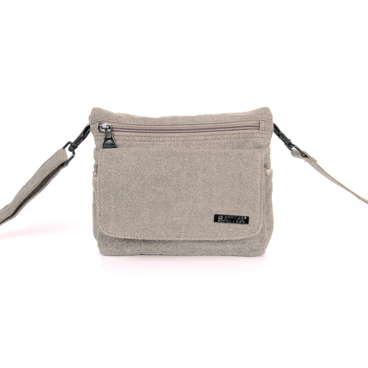 Hemp Vegan Shoulder Bag Sativa Light Grey