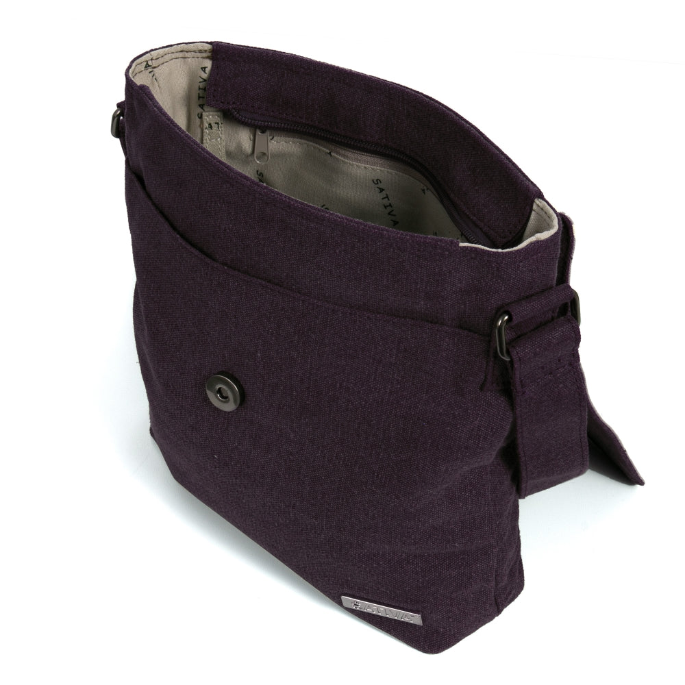 Hemp Vegan Charming Shoulder Bag Sativa Plum