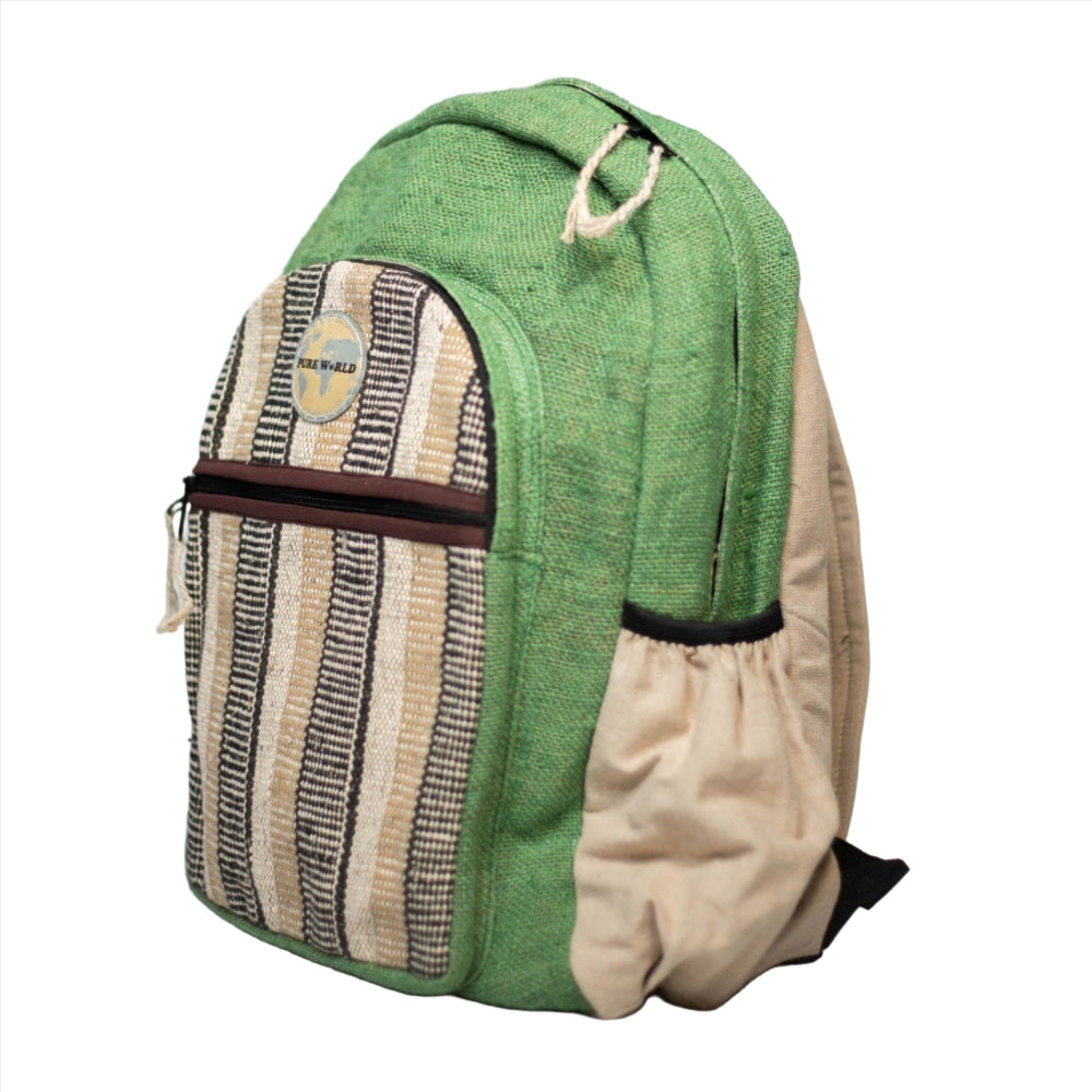 Pure World Hemp Vegan Backpack Emerald
