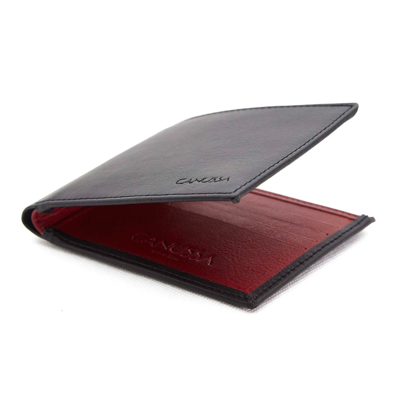 Vegan Leather Slim Wallet Canussa Black