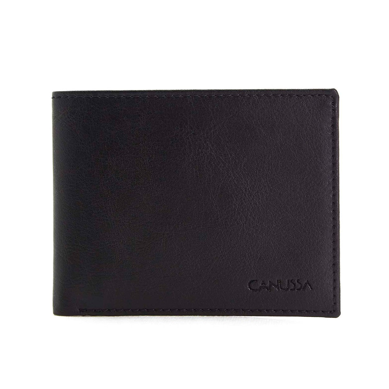 Vegan Leather Slim Wallet Canussa Black