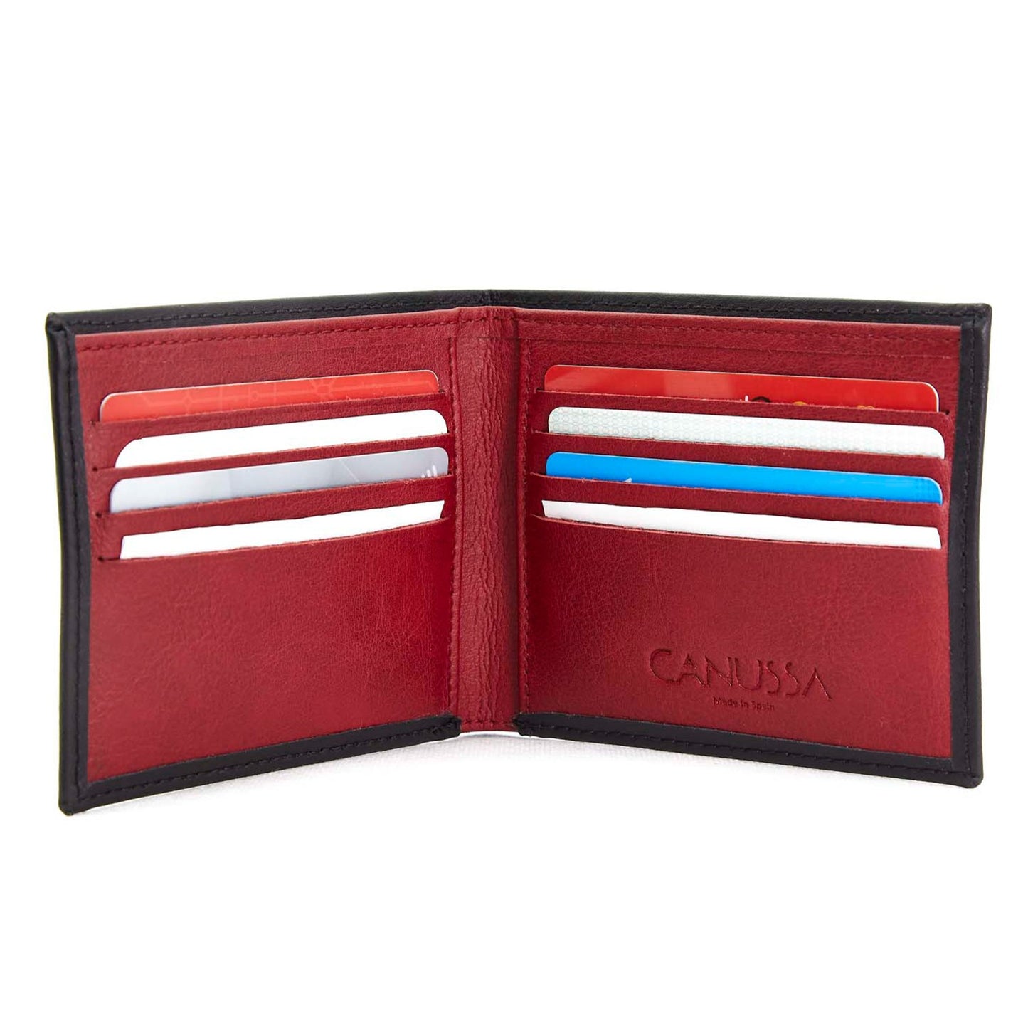 Vegan Leather Slim Wallet Canussa Black