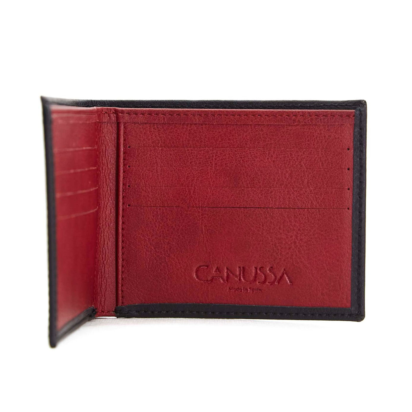Vegan Leather Slim Wallet Canussa Black