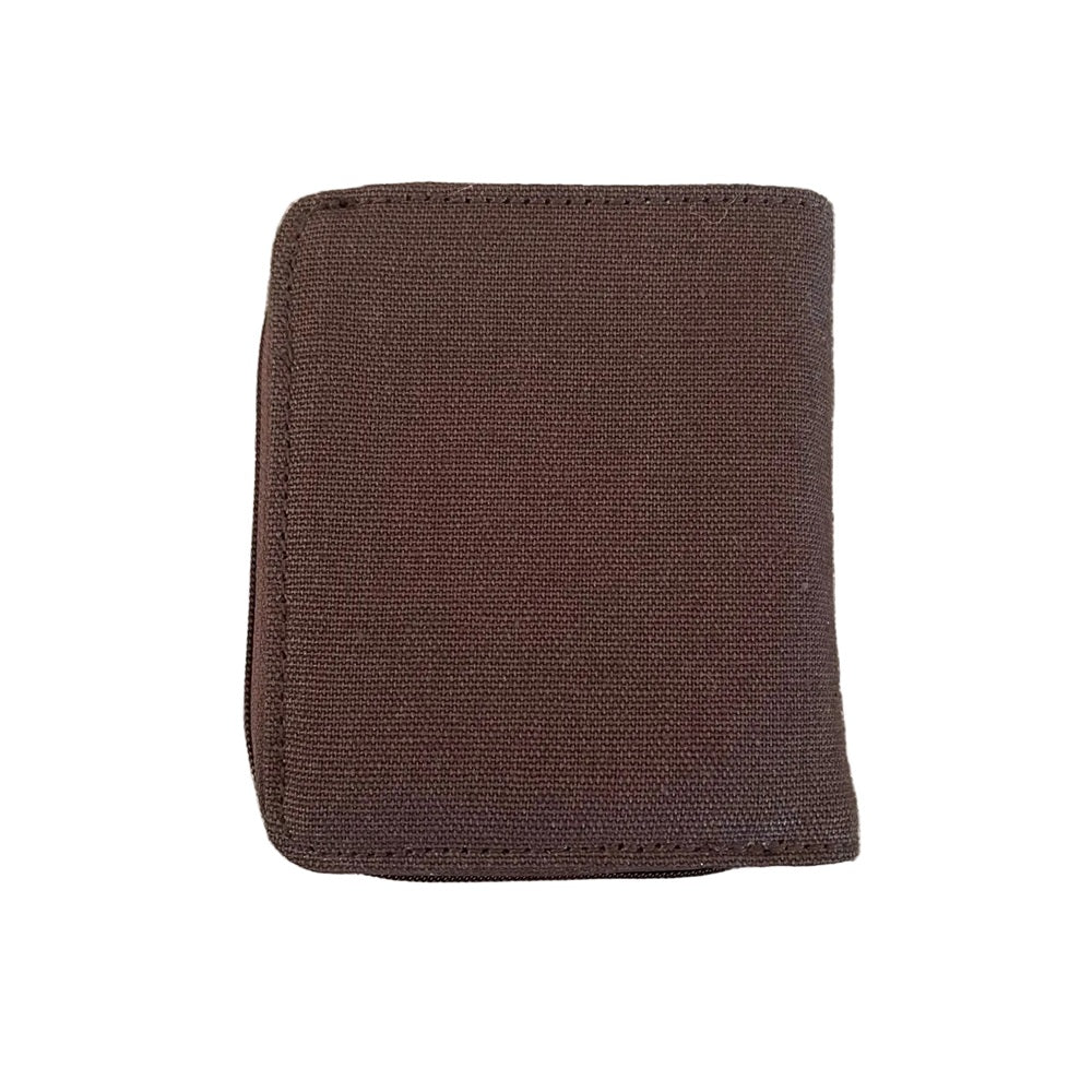 Hemp Vegan Compact Wallet Sativa Dark Brown