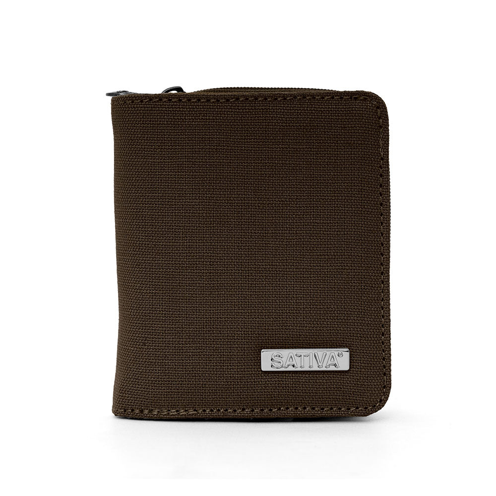 Hemp Vegan Compact Wallet Sativa Dark Brown