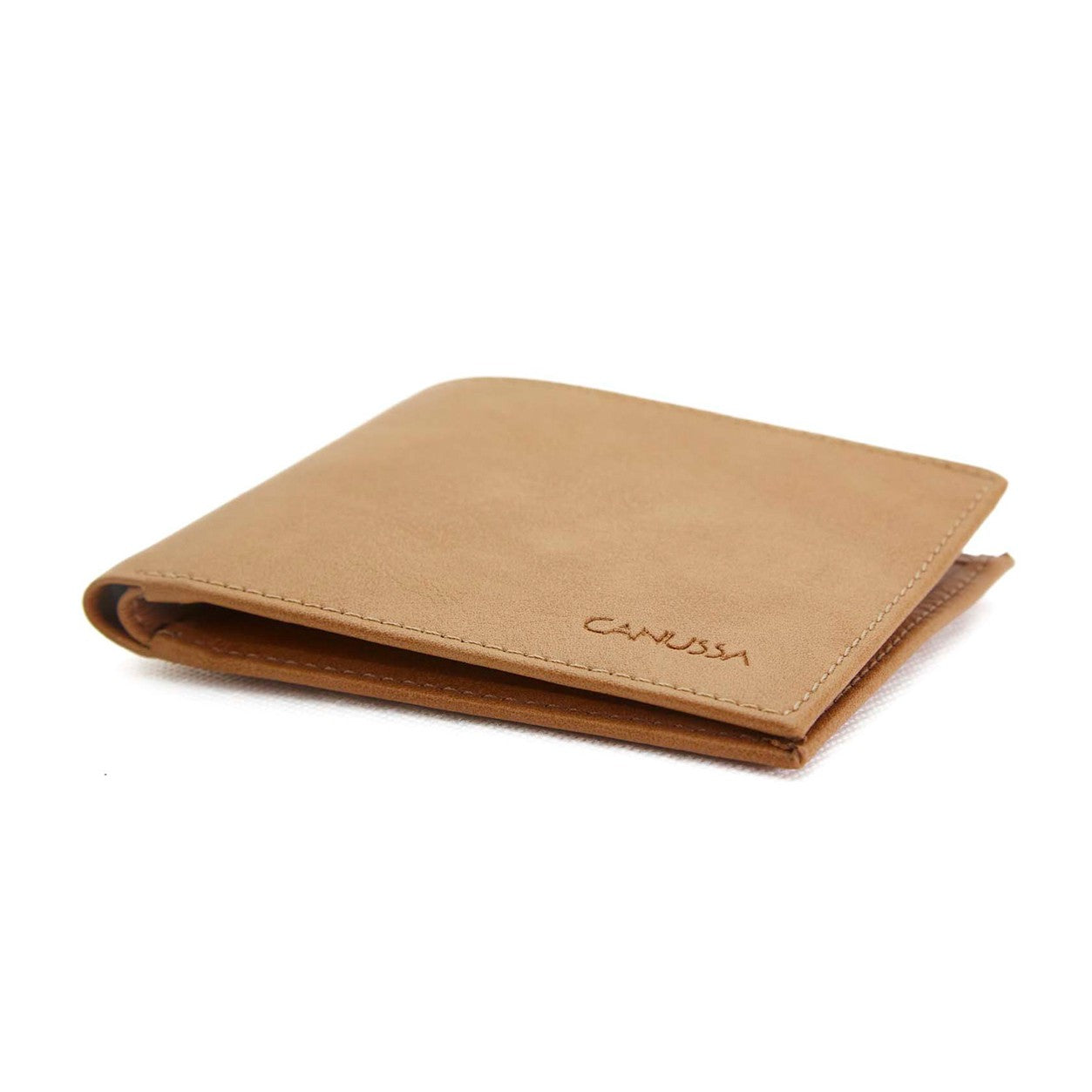 Vegan Leather Slim Wallet Canussa Camel