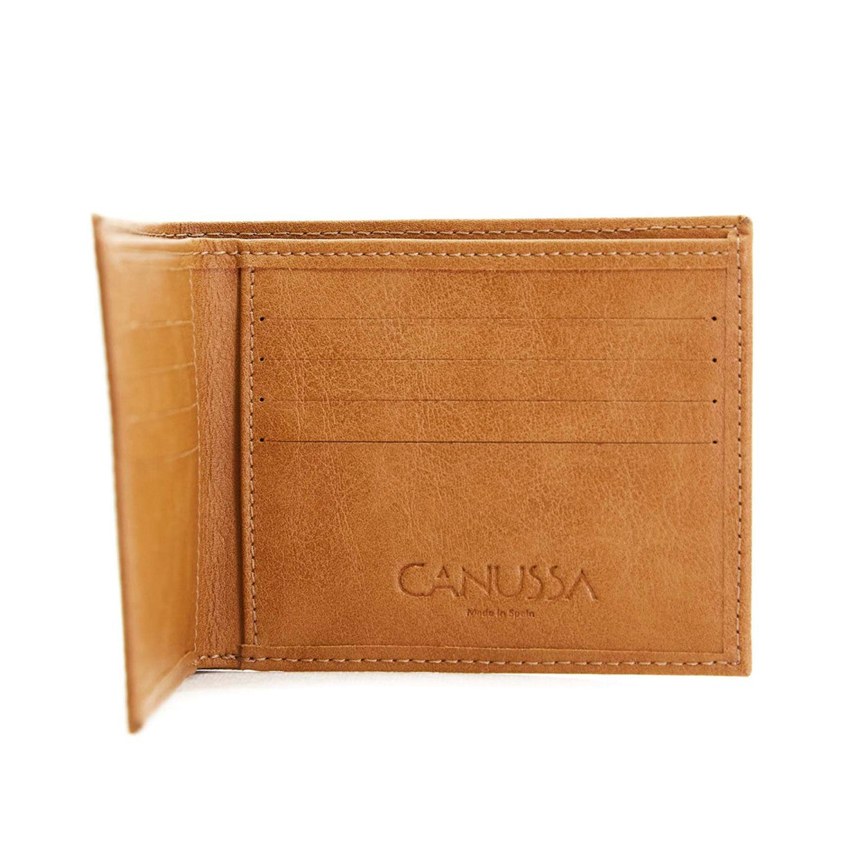 Vegan Leather Slim Wallet Canussa Camel