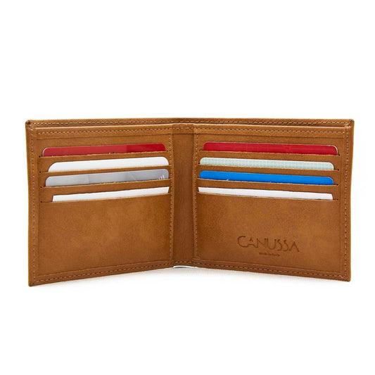 Vegan Leather Slim Wallet Canussa Camel