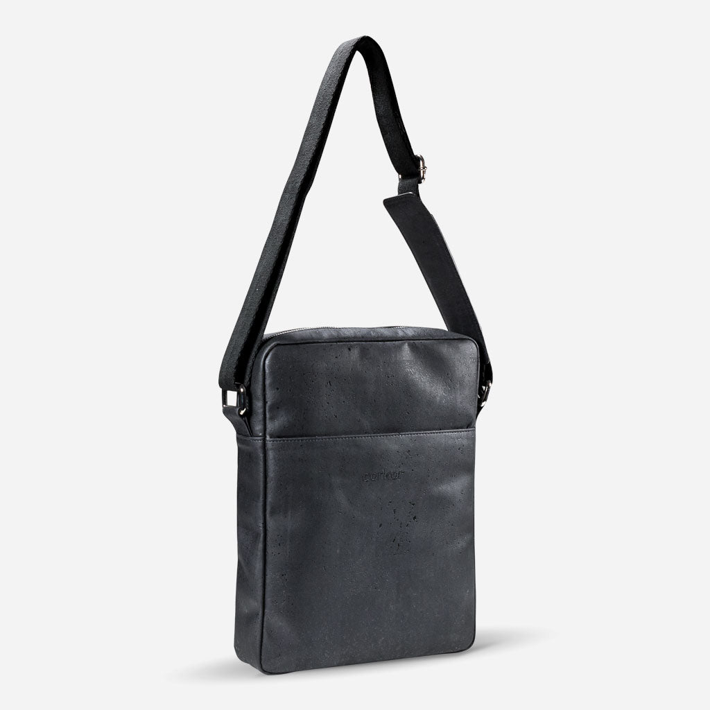 Cork Vegan Briefcase Bag Medium Corkor Black