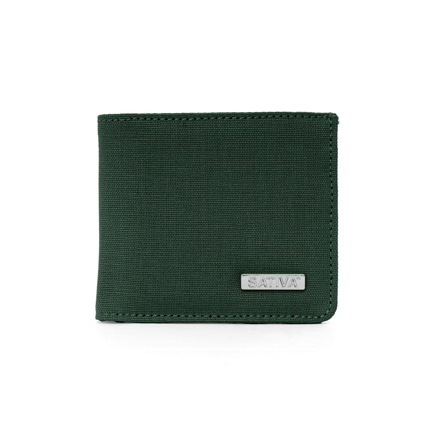 Hemp Vegan Flat Wallet Sativa Green