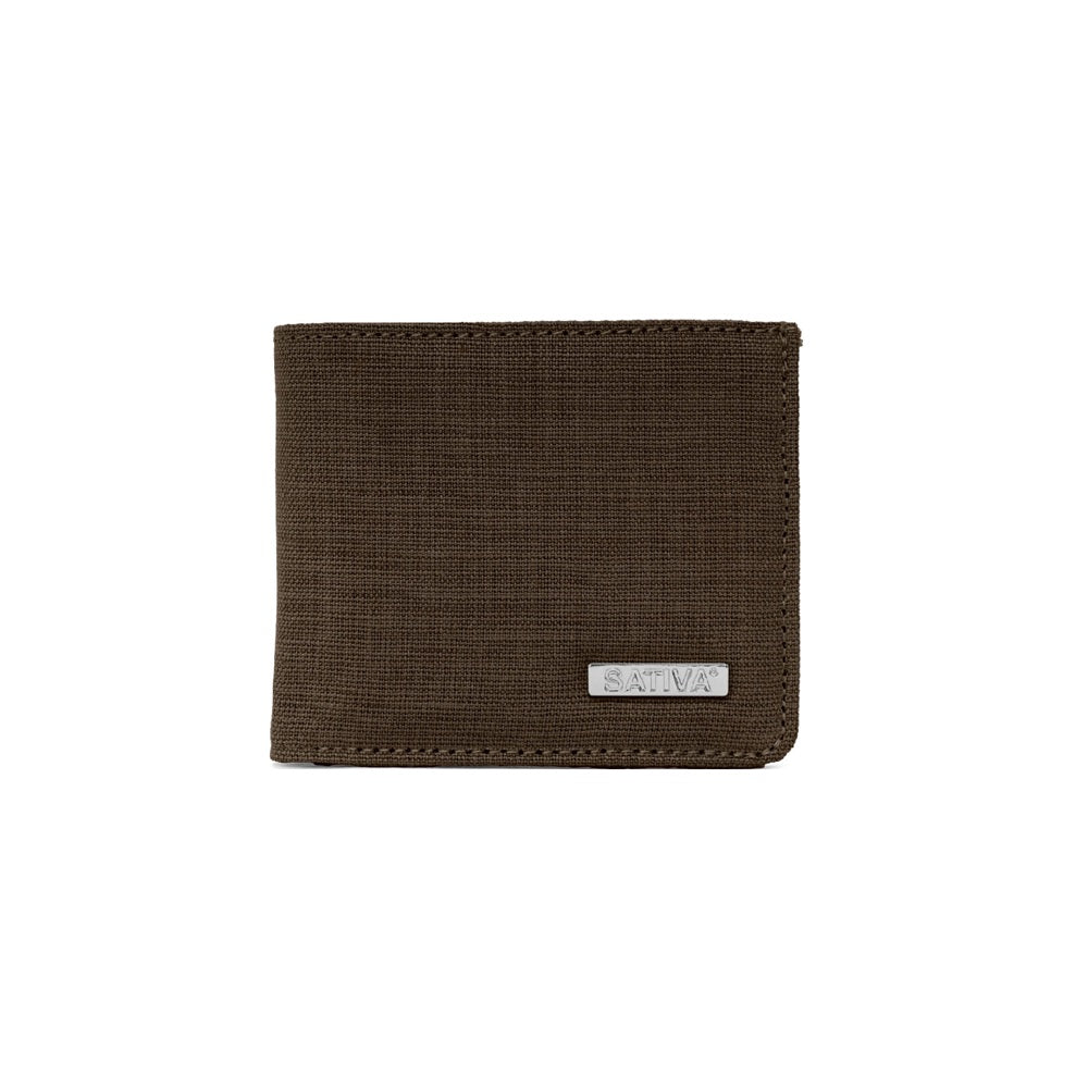 Hemp Vegan Flat Wallet Sativa Brown