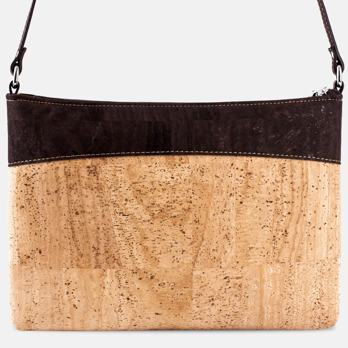 Cork Vegan Crossbody Bag Women's Corkor Light/ Dark Brown